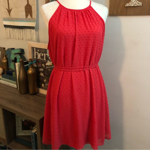 Elle High Neck Sleeveless Coral Dress - Size XL - Picture 1 of 13